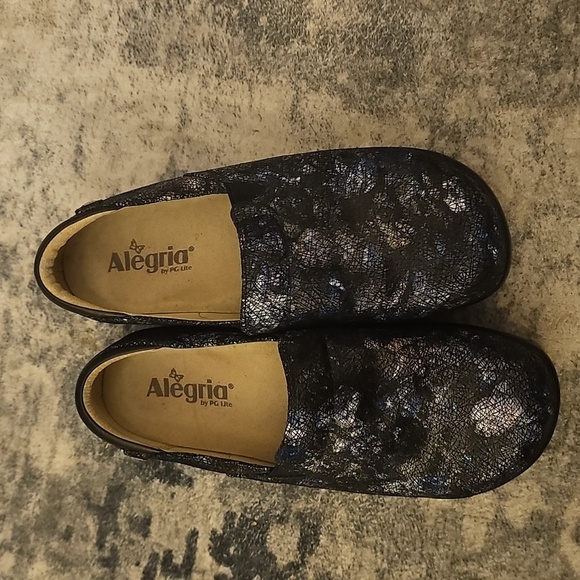 Alegria Keli Professional Non Slip Work Shoe Size 39 Quarry Crackle US - Picture 2 of 8